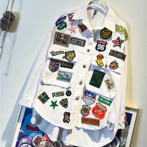 Tops - Scouts Pride Denim Patchwork Jacket